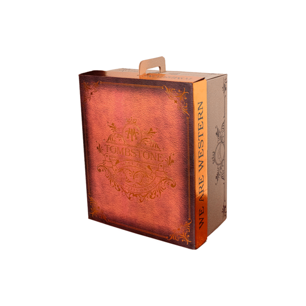 CAJA TOMBSTONE CERRADA LEVANTADA CAJA PARA SOMBREROS TOMBSTONE