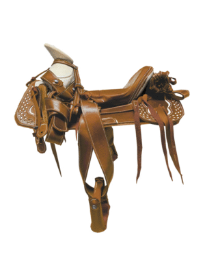 MONTURA CUADRADA VAQUETA ASIENTO FORRADO NIÑO
