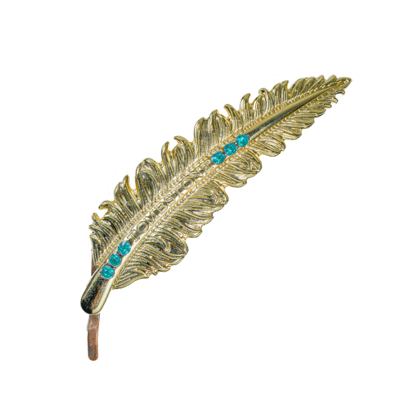 PLUMA METALICA ORO AZUL PLUMA METÁLICA