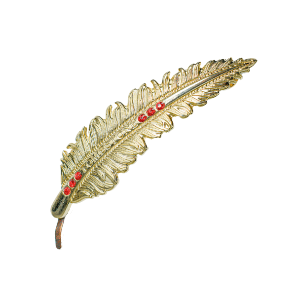 PLUMA METALICA ORO ROJO PLUMA METÁLICA