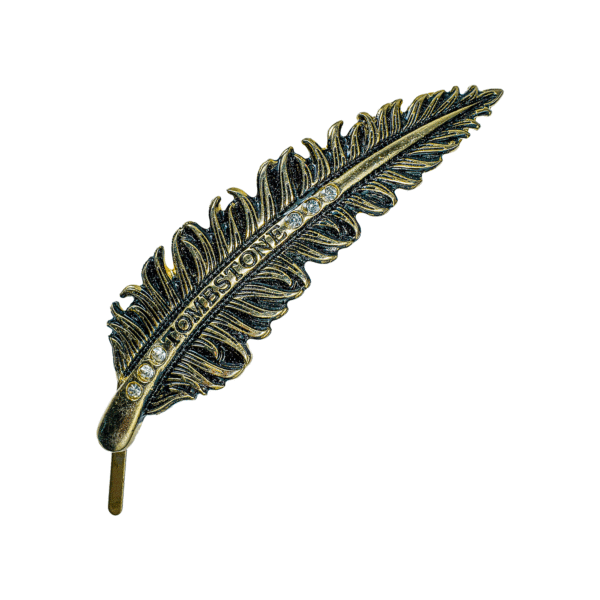 PLUMA METALICA ORO VIEJO BLANCA PLUMA METÁLICA ORO VIEJO