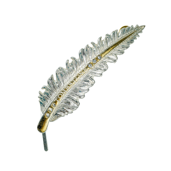 PLUMA METALICA PLATA ORO BLANCA PLUMA METÁLICA PLATA-ORO