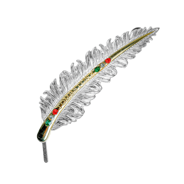 PLUMA METALICA PLATA ORO TRICOLOR PLUMA METÁLICA PLATA-ORO