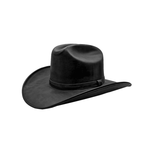 SOMBRERO AMERICANO DE PIEL NEGRO SOMBRERO AMERICANO DE PIEL