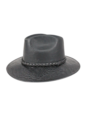 SOMBRERO INDIANA IMITACIÓN PIEL DE COCODRILO