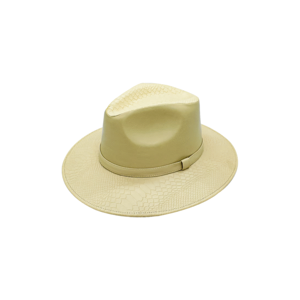 SOMBRERO IMITACION PIEL PITON BLANCO SOMBRERO IMITACIÓN PIEL PITÓN