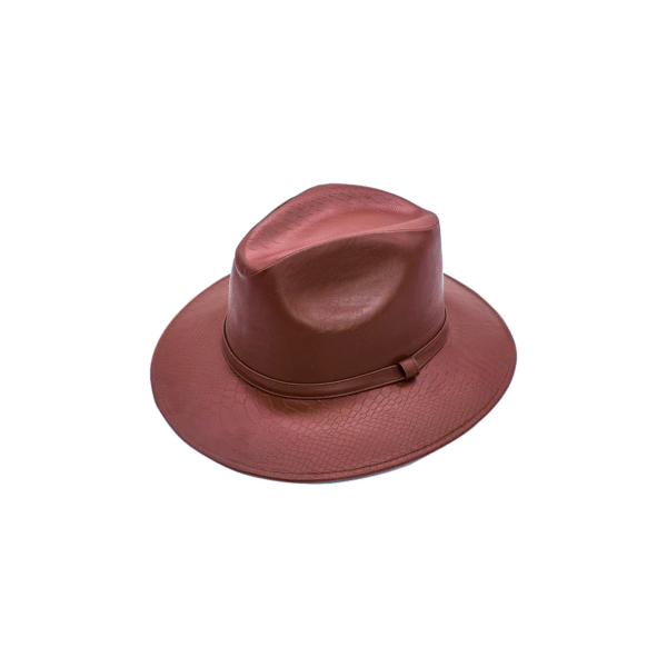 SOMBRERO IMITACION PIEL PITON CAFE ROJIZO SOMBRERO IMITACIÓN PIEL PITÓN