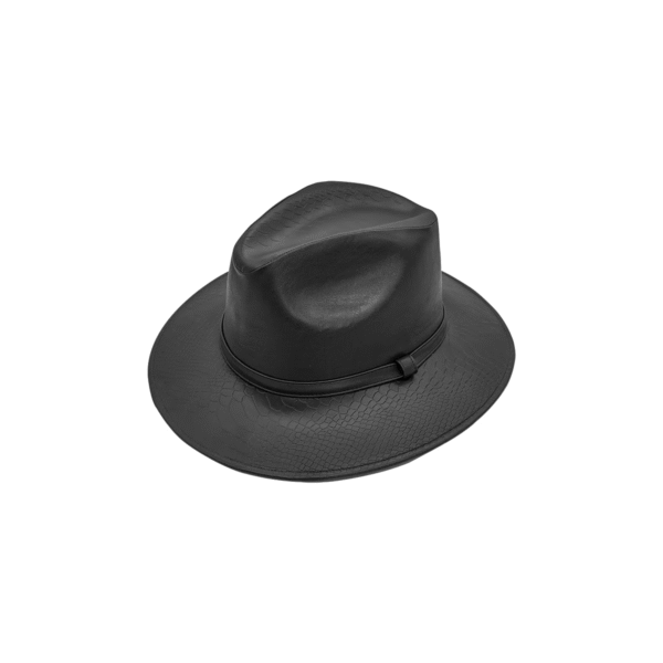 SOMBRERO IMITACION PIEL PITON NEGRO SOMBRERO IMITACIÓN PIEL PITÓN