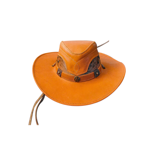 SOMBRERO VAQUETA ESTILO GINA DE PIEL MOSTAZA SOMBRERO VAQUETA ESTILO GINA DE PIEL