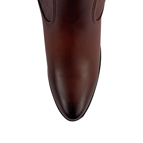 Bota Larga Sintética Lisa Café