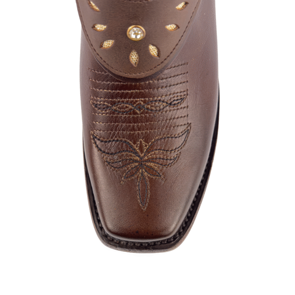 Bota de Piel Laser con Bordado Rodeo con Estribo