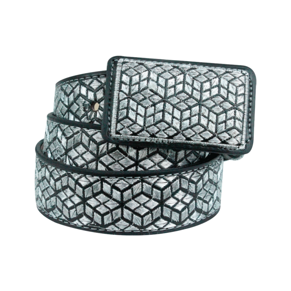 Cinturón Metálico Geométrico
