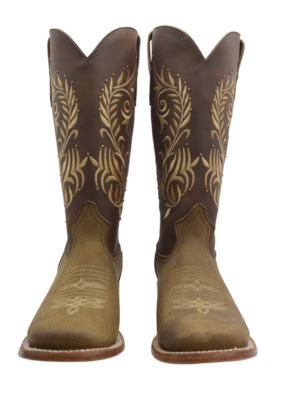 Bota de Piel Bordado con Estoperol