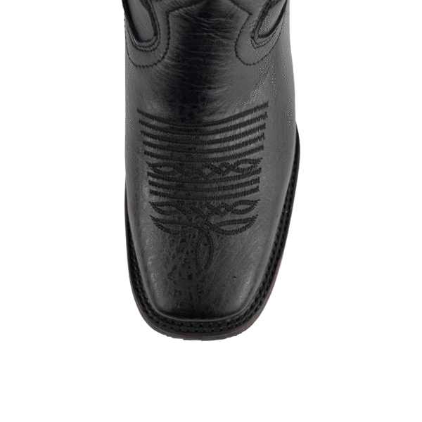 Bota de Piel Lisa Bordado