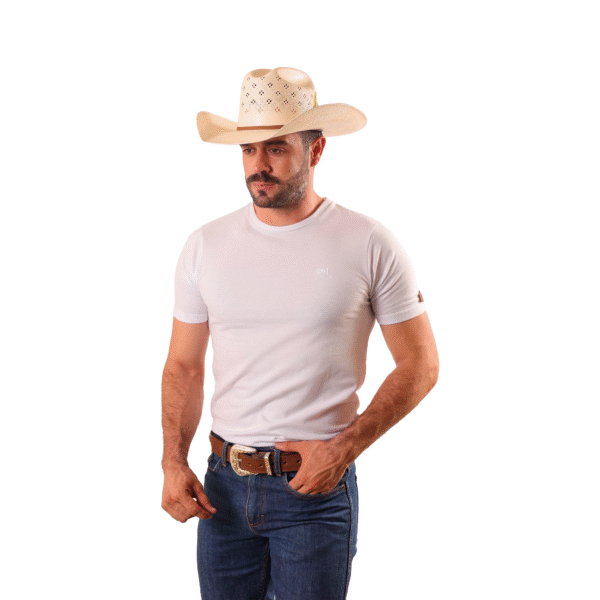 CAMISA ESTILO VAQUETA COLOR BLANCA