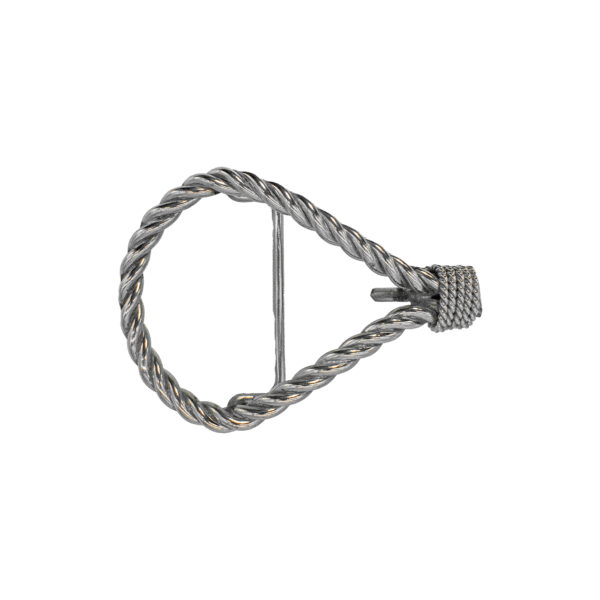 HEBILLA CON FORMA DE BOZAL EN COLOR PLATA