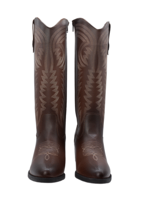 Bota Sintética Larga Bordada