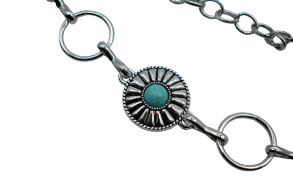 Cinturón Medallón con Piedra Turquesa