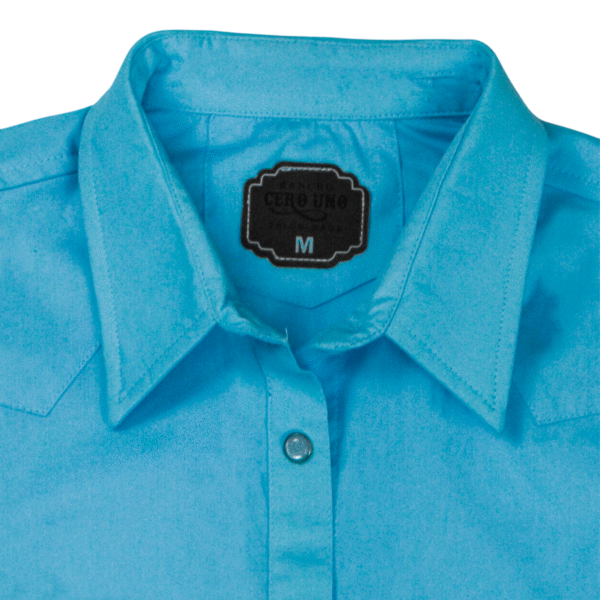 Camisa de Dama Básica Azul Cielo