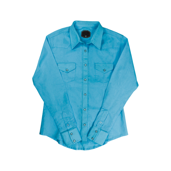 Camisa de Dama Básica Azul Cielo