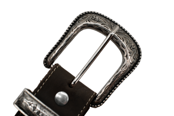 Cinturón Vaquero Bordado con Estrella Verde