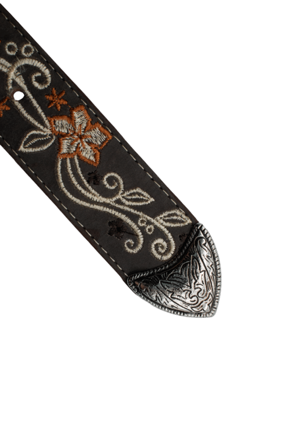 Cinturón Vaquero Bordado con Estrella Verde