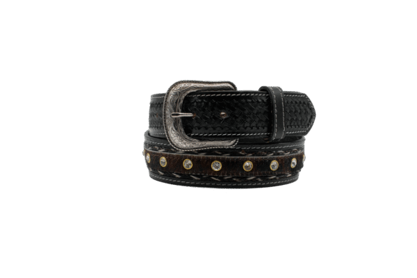 CNT006 CINTURON ESTILO VAQUERO CON PIEDRAS INCRUSTADAS