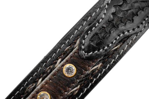 CNT006(5) MUESTRA DE CINTO VAQUERO CON PIEDRAS