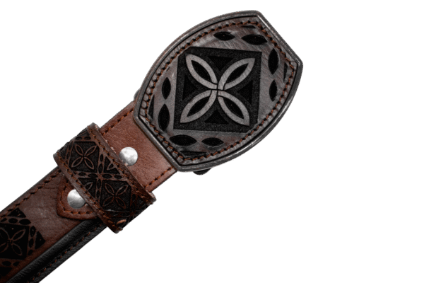 Cinturón Córcega Café con Flores