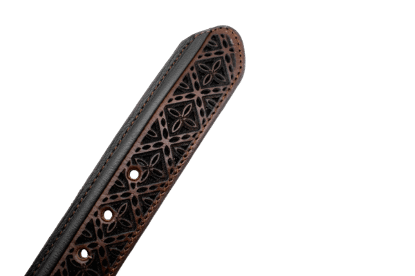 Cinturón Córcega Café con Flores