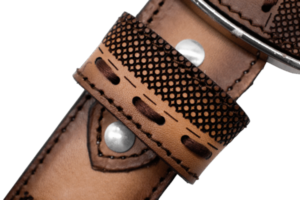 Cinturón Córcega Miel Tejido