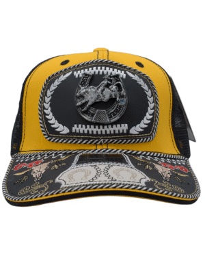 GORRA ESTILO VAQUERA CON FORMA METALICA