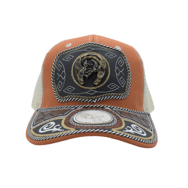 GORRA ESTILO VAQUERA CON FORMA METALICA