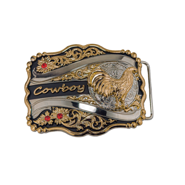 GALLO HEBILLA COWBOY FORMA DE GALLO