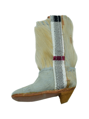 LLAVERO EN FORMA DE BOTA FORRADA DE CUERO