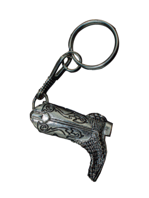 Llavero Metálico de Bota de Rodeo