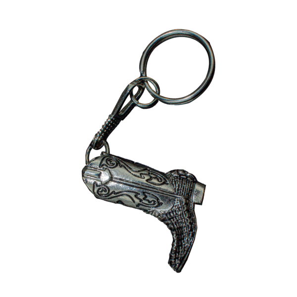Llavero Metálico de Bota de Rodeo