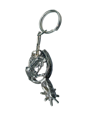Llavero Metálico de Espuela con Jinete