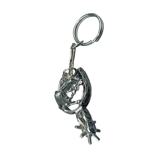Llavero Metálico de Espuela con Jinete