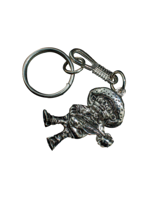 Llavero Metálico de Ranchero con Guitarra