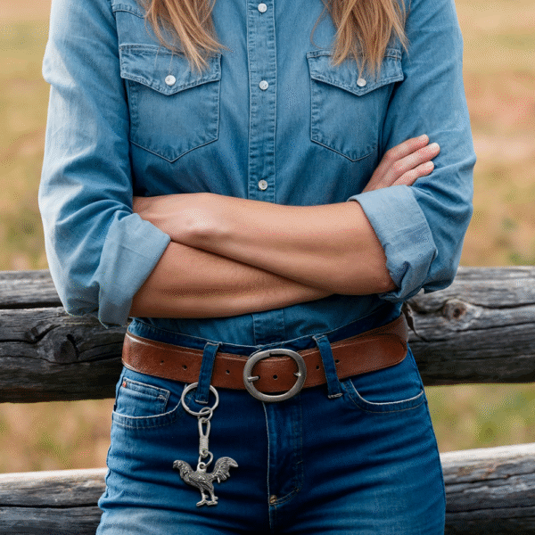 Llavero Metálico de un Gallo Grande