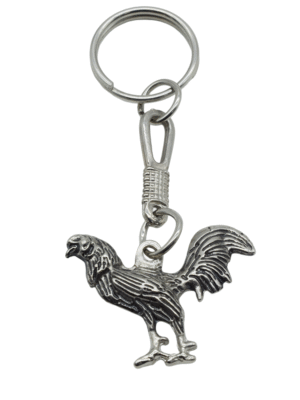 LLAVERO DE METAL CON FORMA DE GALLO GRANDE