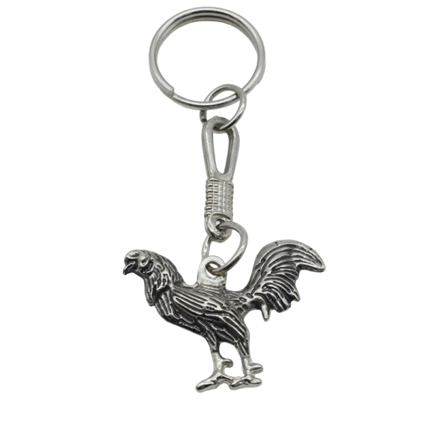 LLAVERO DE METAL CON FORMA DE GALLO GRANDE