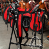 M571 MONTURA COLA DE PATO CON CANTINAS AVESTRUZ GENUINA CON HERRAJE