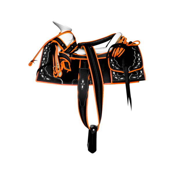 MONTURA CUADRADA CUERO RECUPERADO RIBETE AMARILLA MONTURA CUADRADA CUERO RECUPERADO RIBETE