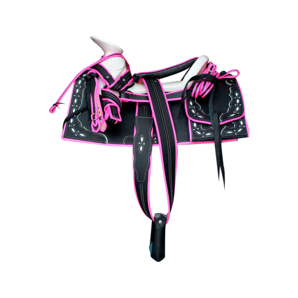 MONTURA CUADRADA CUERO RECUPERADO RIBETE ROSA MONTURA CUADRADA CUERO RECUPERADO RIBETE