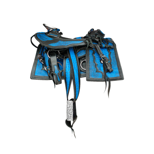 MONTURA CUADRADA GRABADO PIEL COCODRILO AZUL MONTURA CUADRADA GRABADO PIEL COCODRILO