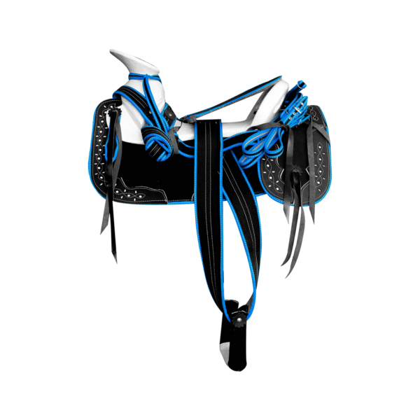MONTURA REDONDA CUERO RECUPERADO AZUL MONTURA REDONDA CUERO RECUPERADO
