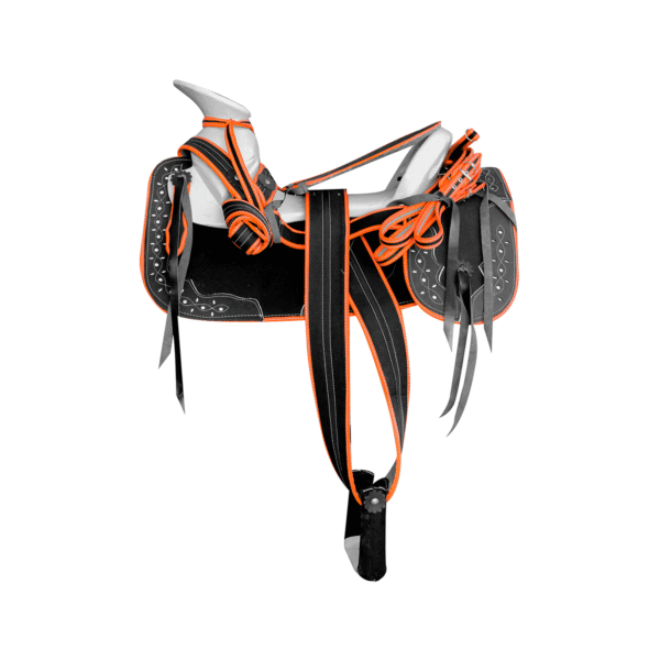 MONTURA REDONDA CUERO RECUPERADO NARANJA MONTURA REDONDA CUERO RECUPERADO