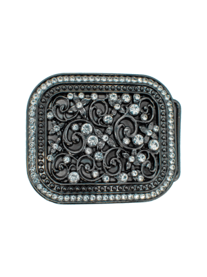HEBILLA DE MUJER CON PIEDRAS DE COLOR NEGRO